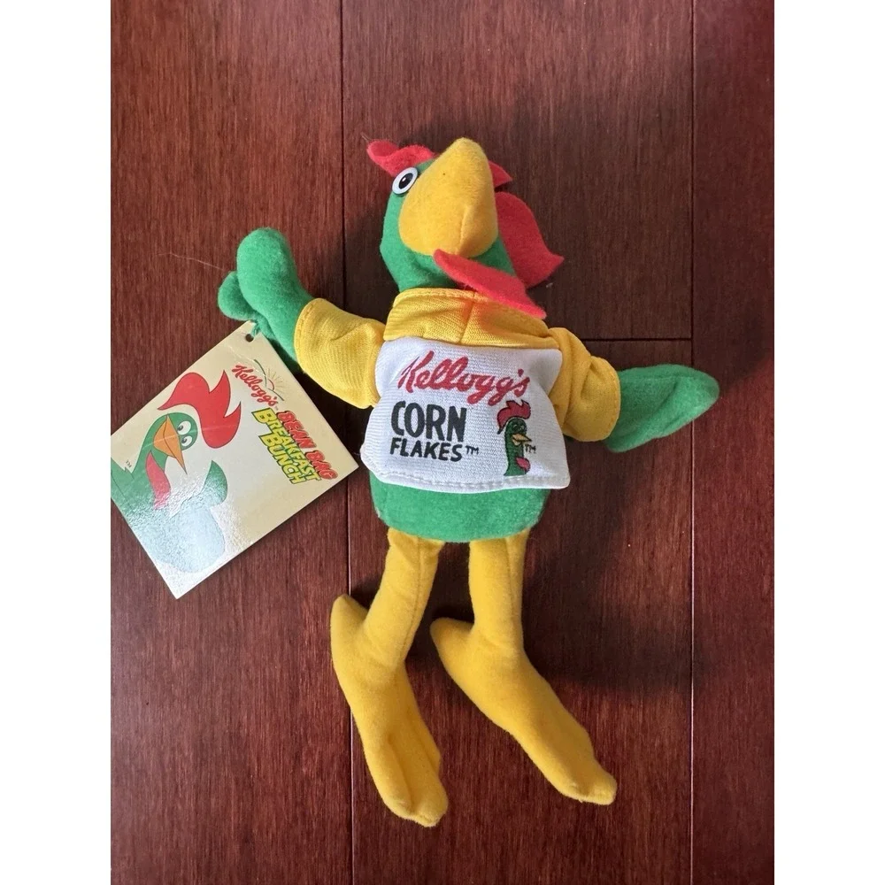 1997 Kellogg's Bean Bag Breakfast Bunch Plush Cornelius Rooster Cornflakes